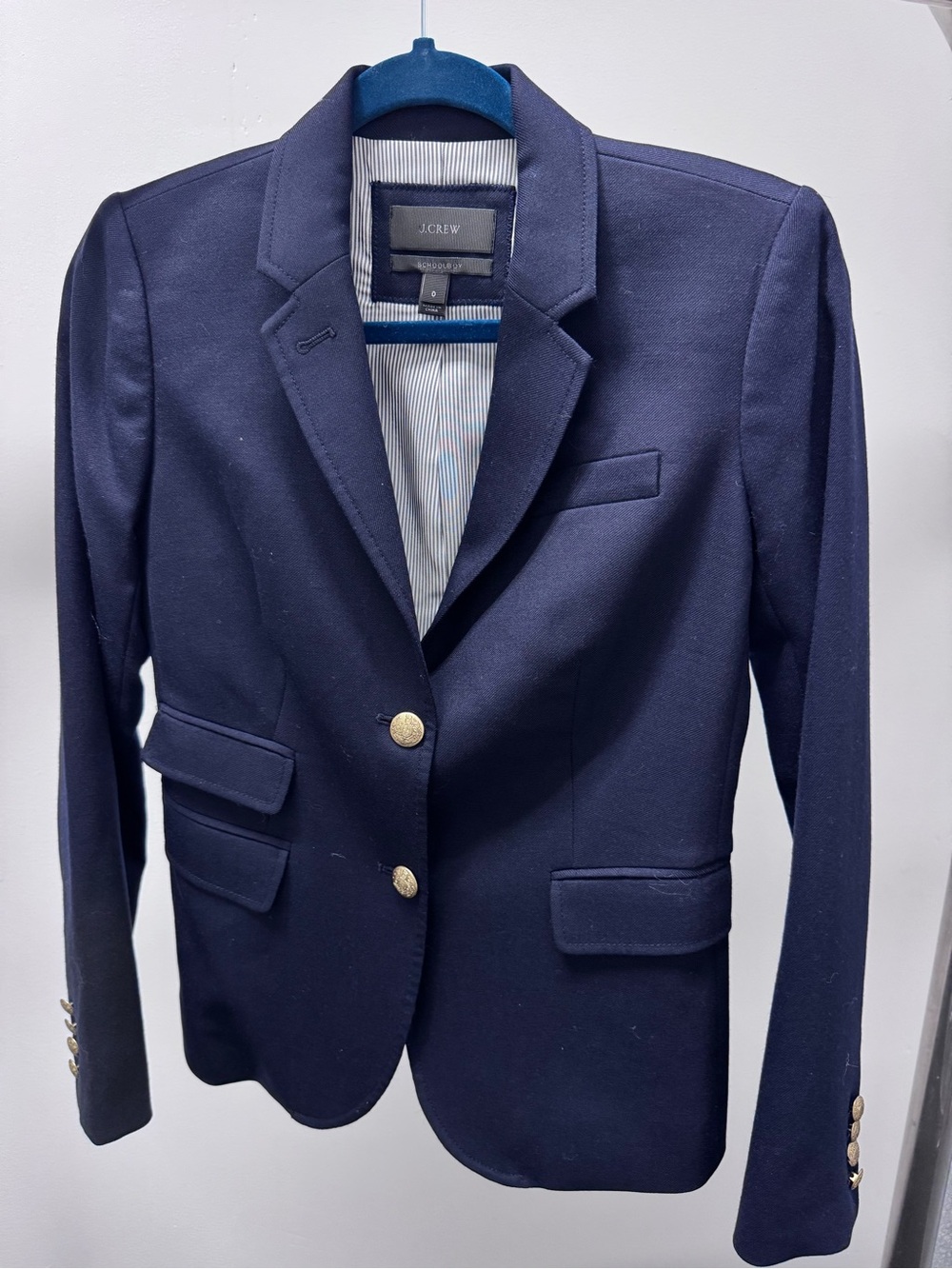 J. Crew Navy Blazer with Gold Buttons